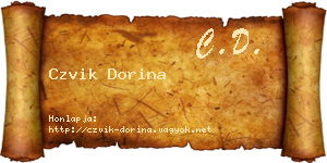 Czvik Dorina névjegykártya